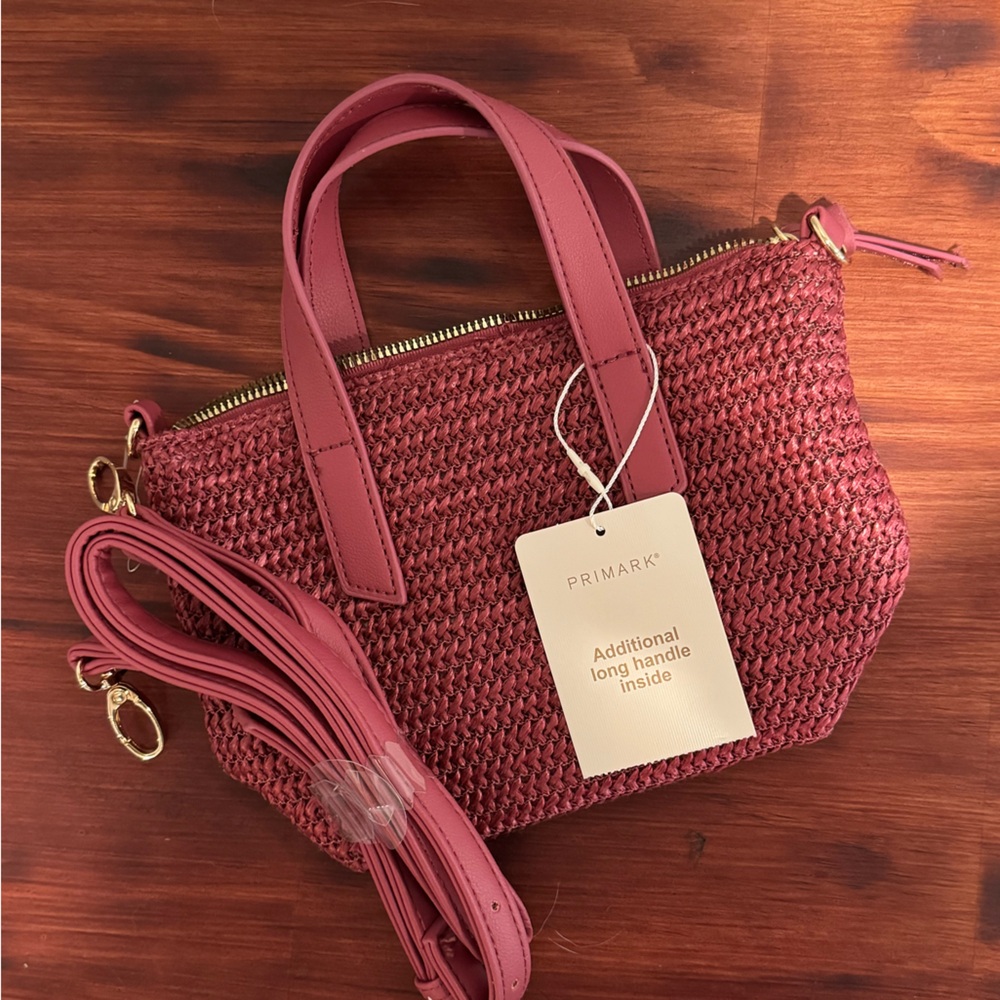 Primark Burgandy Woven Shoulder Bag